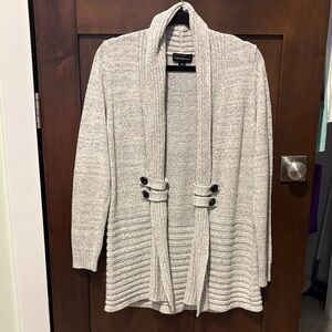 Fashionable Light Gray Cardigan Sweater
